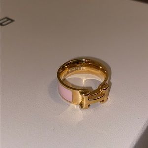 Pink H ring hermes